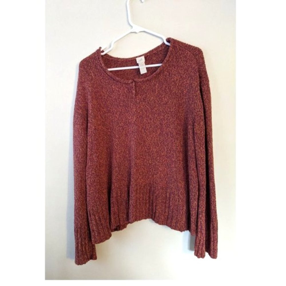 J. Jill  Red, Pink, and Orange Silk Sweater
